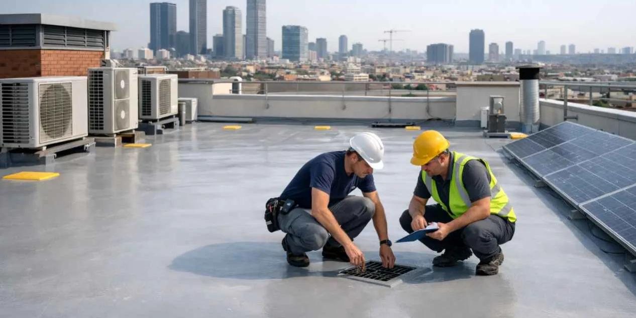 Mantenimiento de cubiertas de comunidades con poliurea